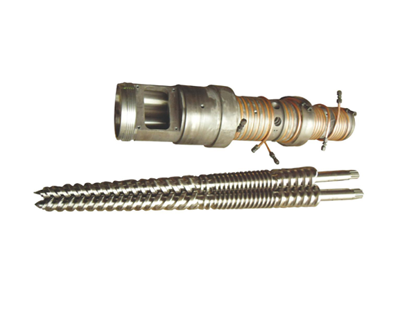 CONICAL TWIN SCREW AND BARREL