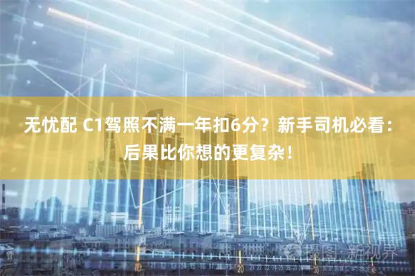 无忧配 C1驾照不满一年扣6分？新手司机必看：后果比你想的更复杂！