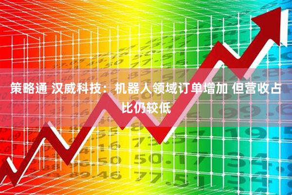 策略通 汉威科技：机器人领域订单增加 但营收占比仍较低