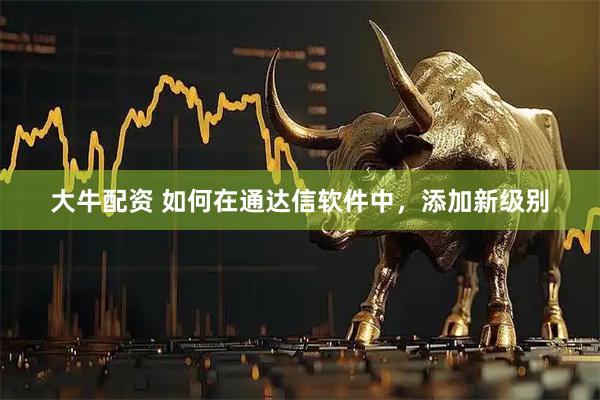 大牛配资 如何在通达信软件中，添加新级别