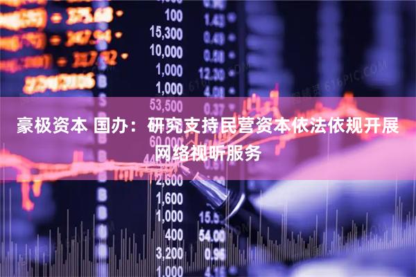 豪极资本 国办：研究支持民营资本依法依规开展网络视听服务